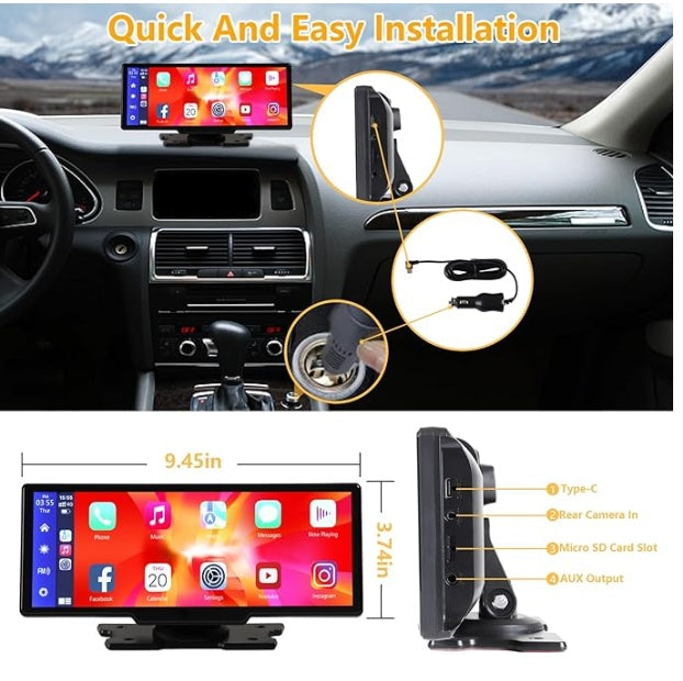 Dash Cam Dual Camera Touch Screen Carplay Car Navigation System Cross-border HD Car Navigation System