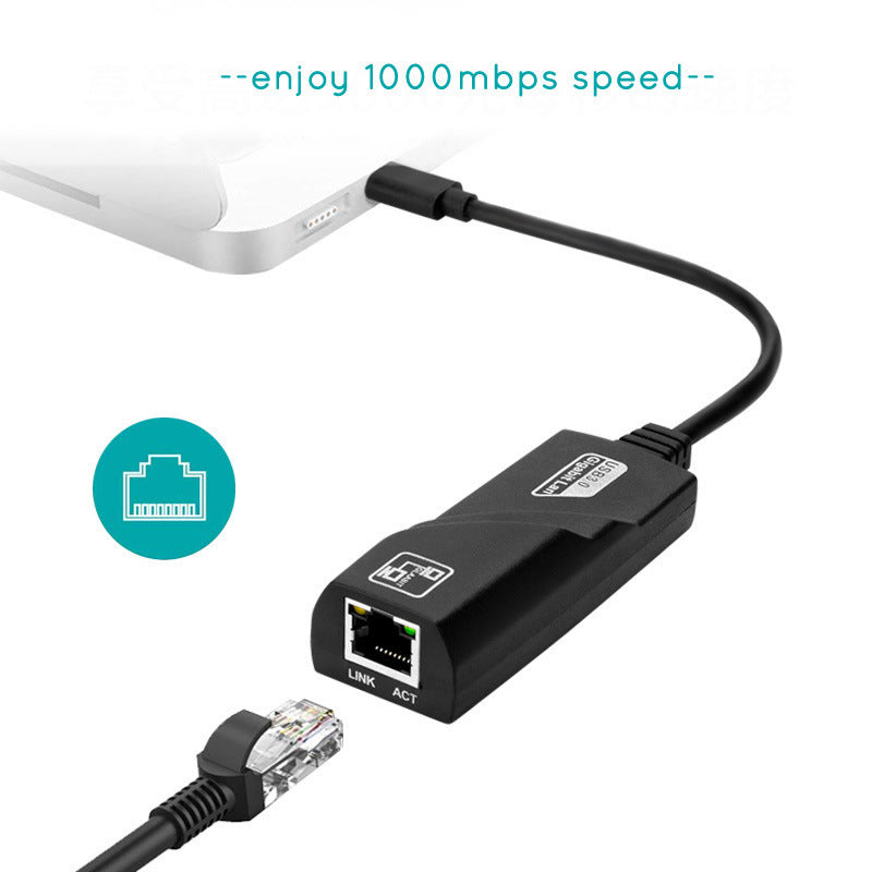 Type-C To RJ45 Gigabit Network Card To USB 3.1 Port