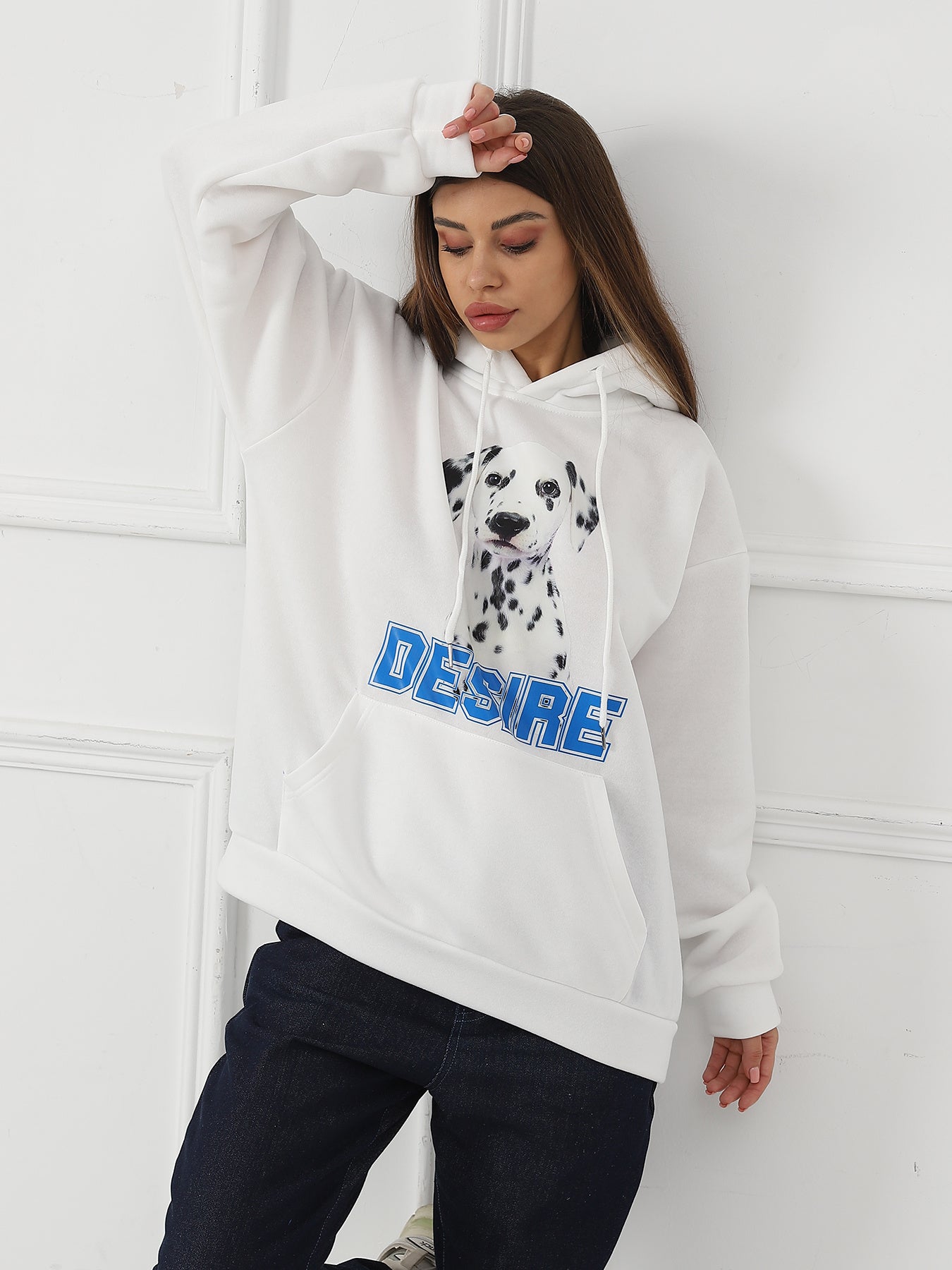 Women's Fashionable Casual Printed Long Sleeved Sweatshirt